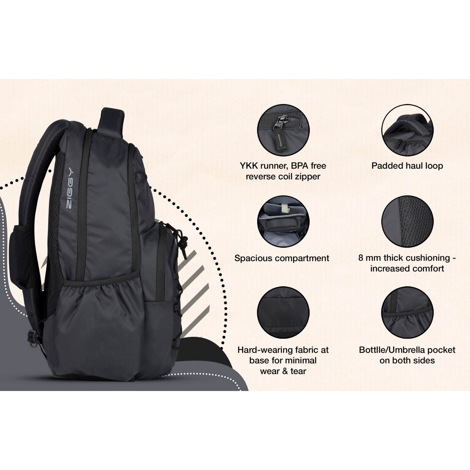 Greenlands Ziggy Backpack - Dark Grey