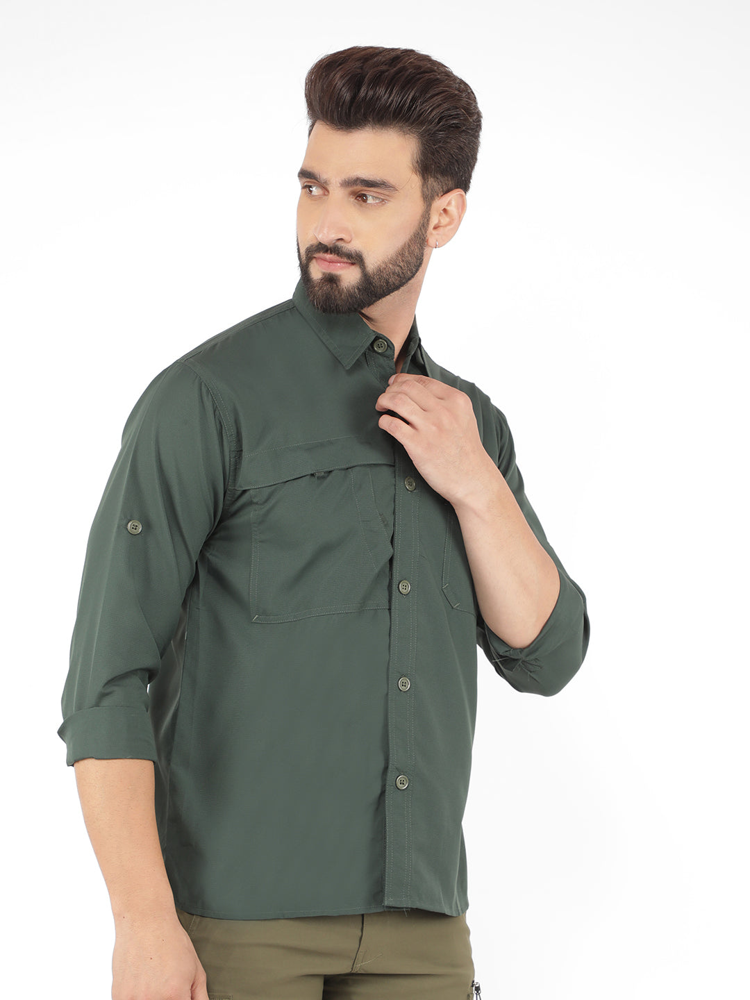 Greenlands Shirt QUADRA Forest Green