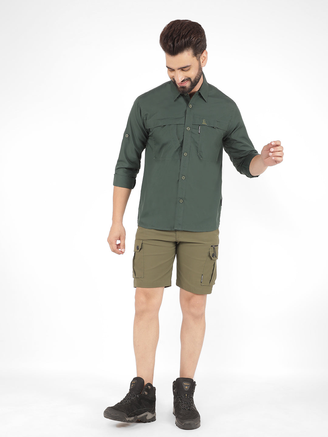 Greenlands Shirt QUADRA Forest Green