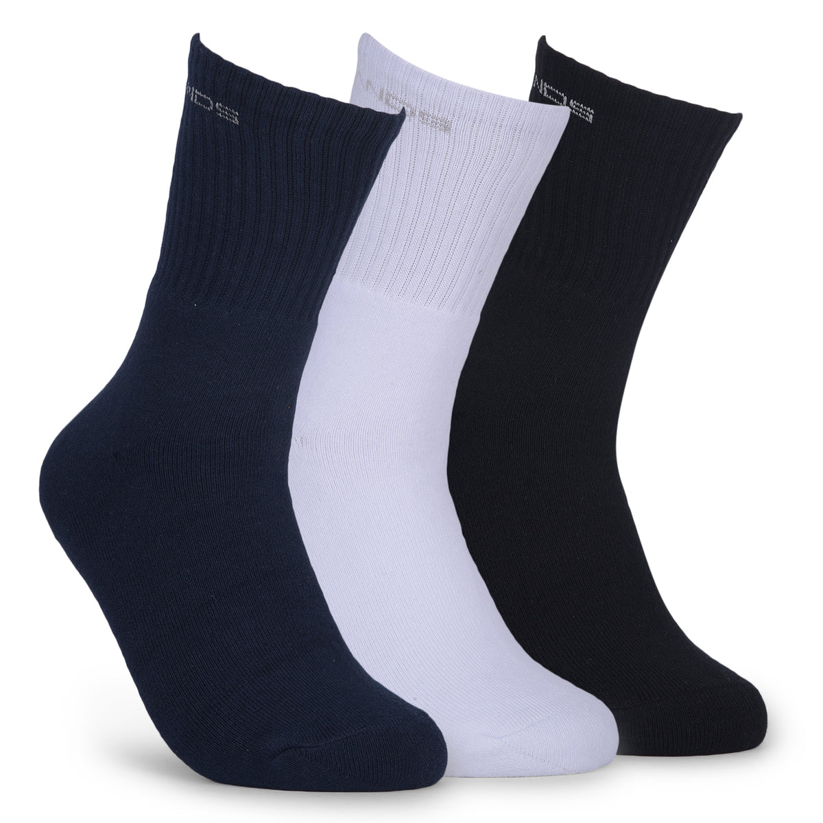 Greenlands QUADRA Crew Socks Navy/Black/White (Pack of 3)