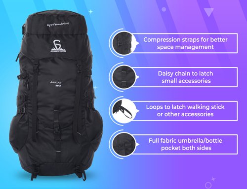 Greenlands Axido 50 Litre Rucksack Black